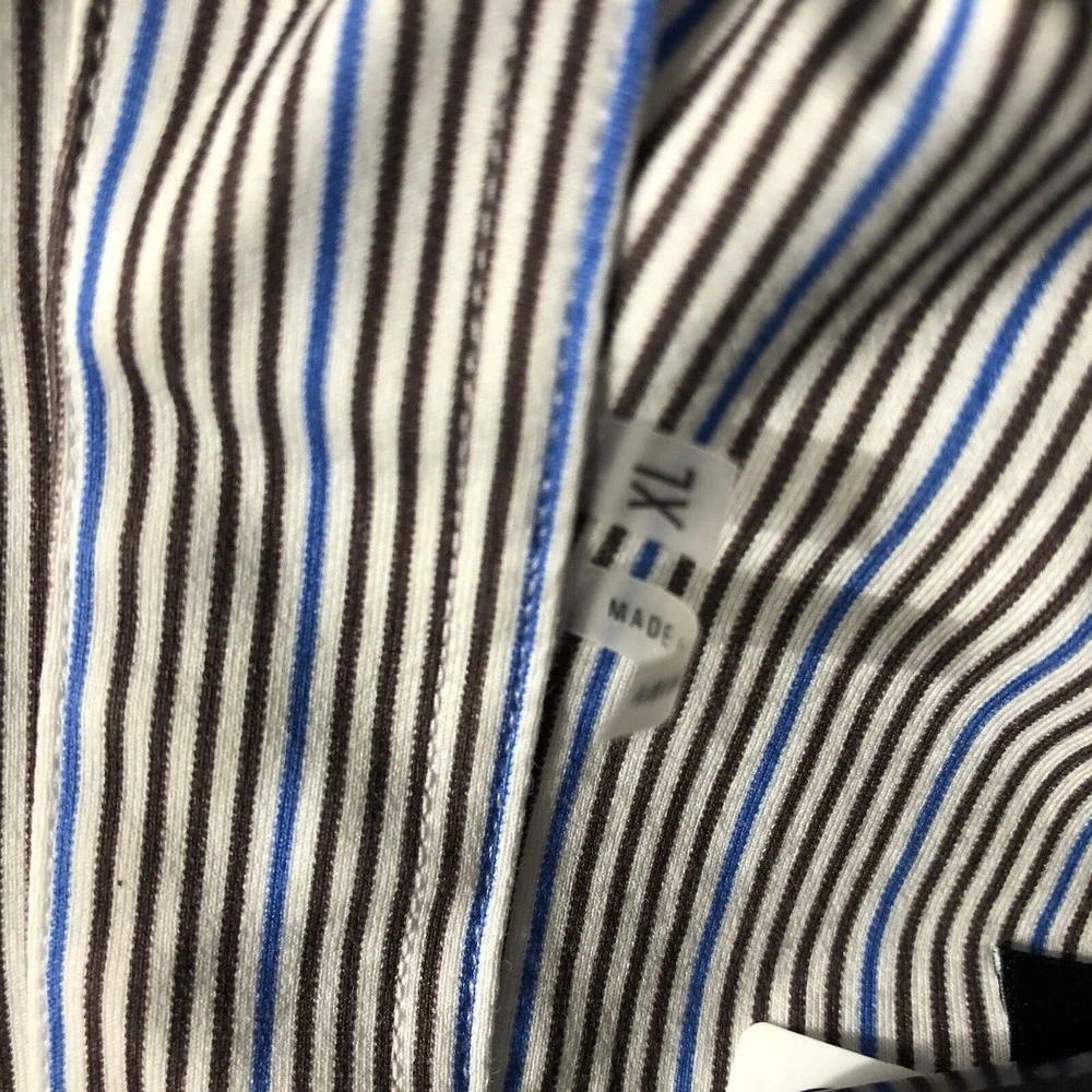 Bugatchi Shirt Mens Extra Large Stripe Ooohcotton Tech Career Casual Office